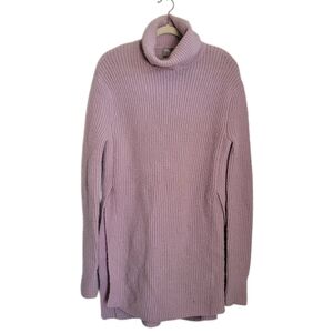 ASOS Sweater Womens Size 4 Pink Turtleneck Tunic Long Sleeve
